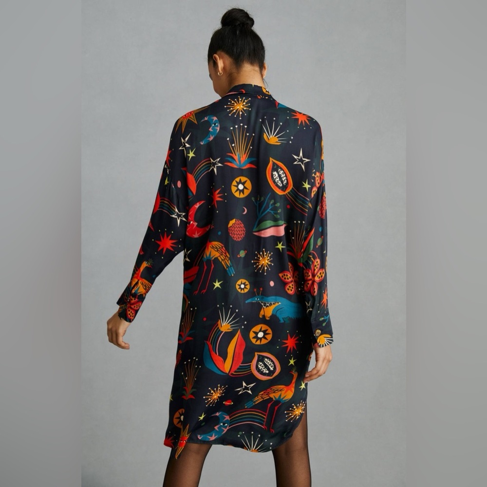 Farm Rio Longline Buttondown Dress Size XS - Picture 2 of 7
